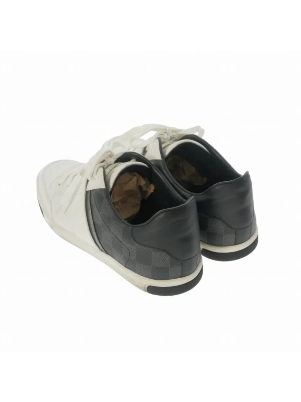 Louis Vuitton Damier Graphite Sneakers 6.5 White Black